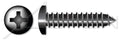 (3000 pcs) #14 X 3/4', Self-Tapping Sheet Metal Screws, Type AB, Pan Phillips Drive, Steel, Black Oxide