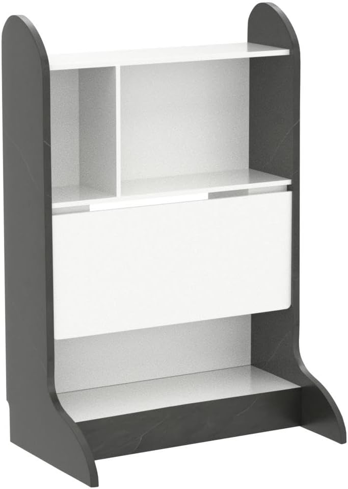 Pmnianhua Folding Wall Desk, Space Saving Removable Wall Desks with Storage Shelf Study Writing Table Freestanding Desk for Bedroom Small Space