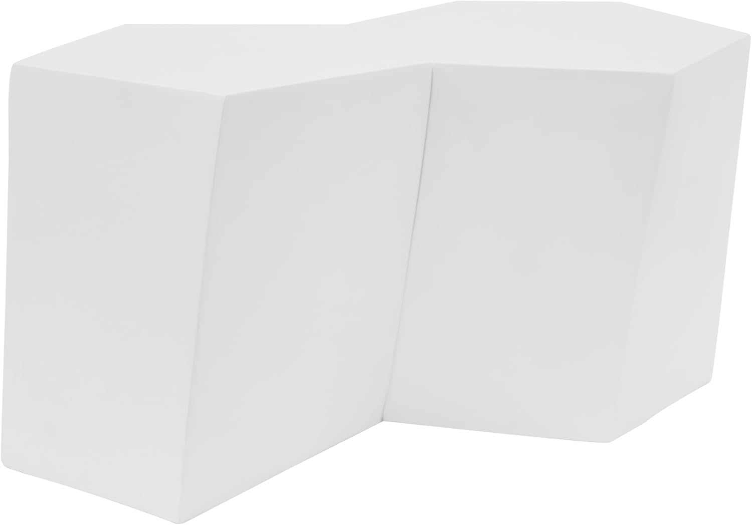 Christopher Knight Home Skyles Coffee Table Set of 2, Geometric Lightweight Concrete Patio End Table, Contemporary Home Decor, Flexible Indoor Outdoor Coffee Tables, No Assembly Required, White