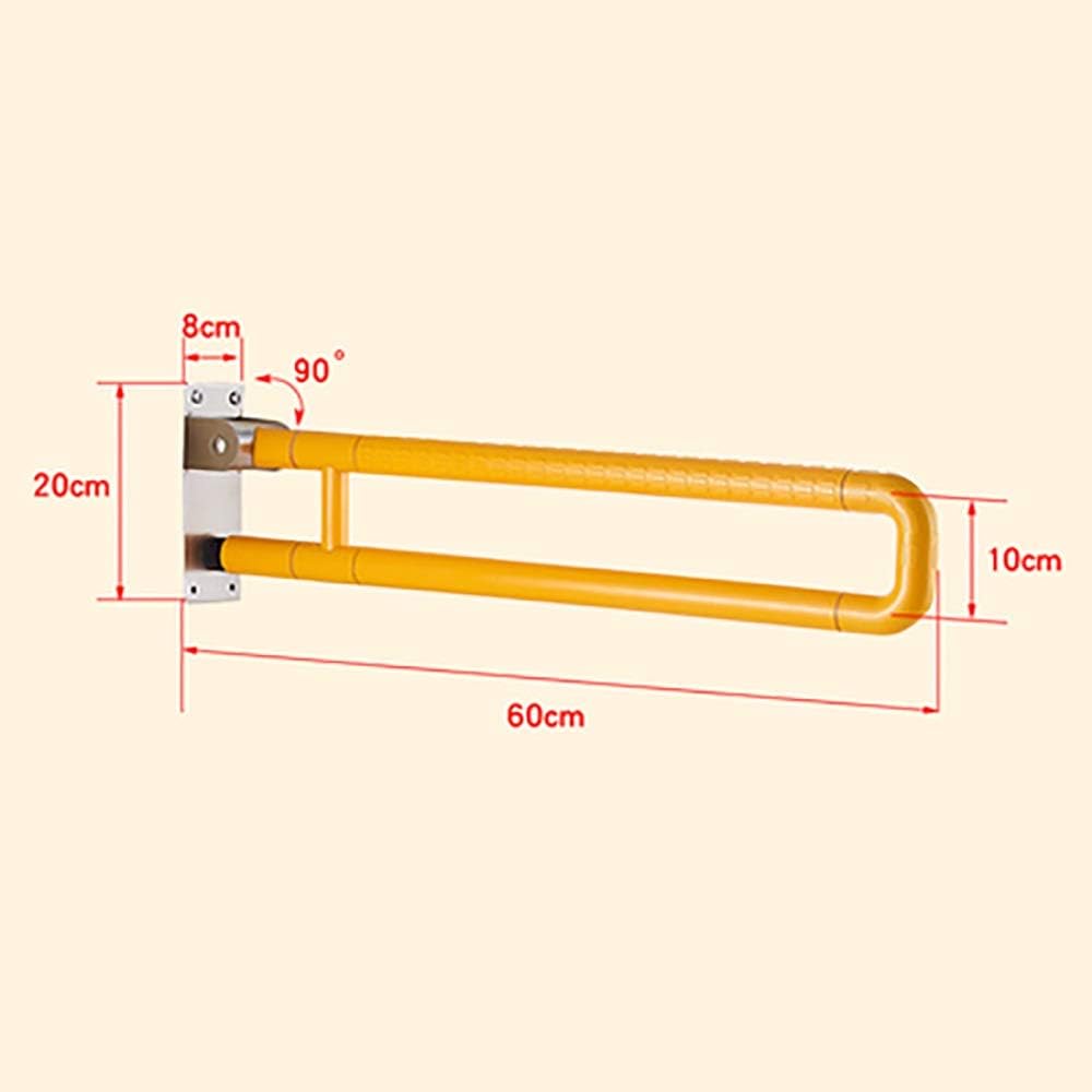 Grab Bars Handle Safety Support Hand Rails, Concealed Screw Safety Grab Bar Flip-Up Screw-in Bathroom Grab Bar with Textured Grip Stainless Suitable for Disability Aid and Seniors