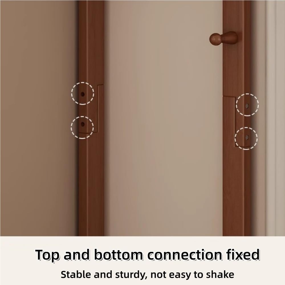 Bamboo Corner Coat Rack with Storage Rack, Floor-standing Clothing Rack with Hooks, Multifunctional Corner Shelves for Living Room, Entrance or Bedroom(Natural)