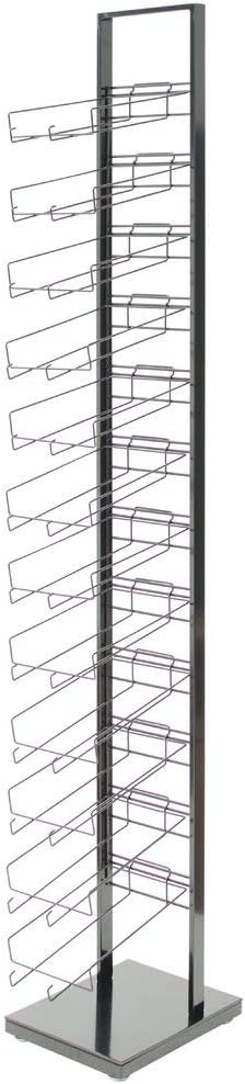 Hat Display Rack with 12 Tiers Black Metal 10' x 78' (W x H)