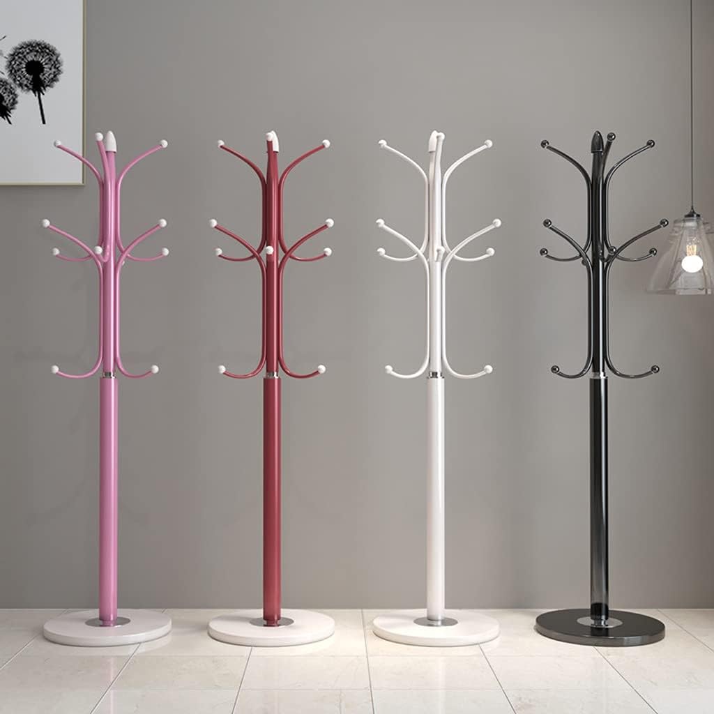 Modern Iron Coat Rack Stand for Hallway Living Room Bedroom Grey Floor Standing Shelf with Hanging Bag Hanger Corner Organizer for Jackets Hats Scarves Standing Coat Stand,Grey
