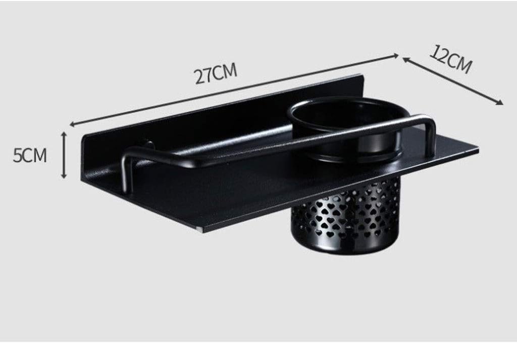 Bathroom Shelves Wall Mount Aluminum Storage Shelf Basket Shower Organizer Corner Kitchen Black