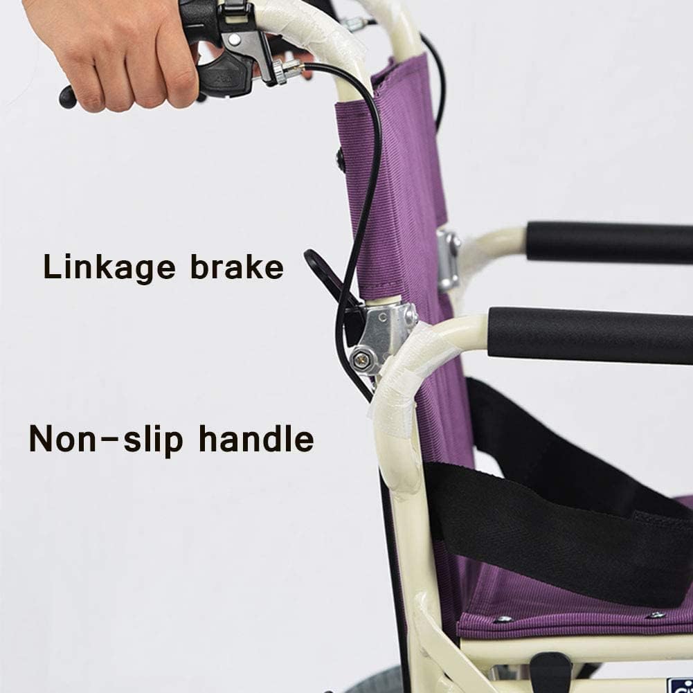 Wheelchairs Folding Lightweight Non-Slip Handle Portable Old Man Scooter Suitable for Travel