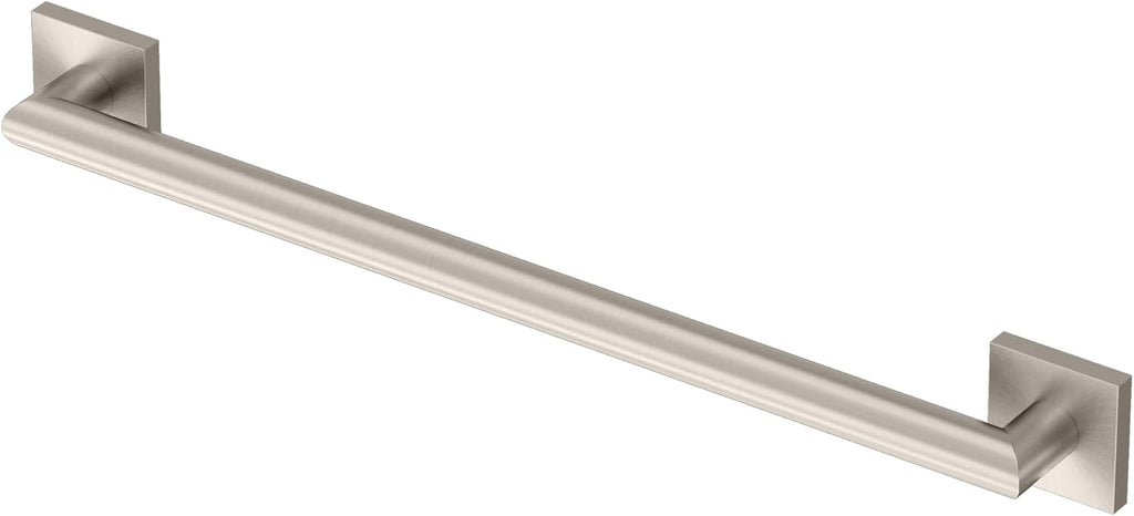 Gatco 662SN Glam Too ADA Compliant 24-Inch Grab Bar, Satin Nickel Wall Mounted Stainless Steel Bathroom Safety Grab Bar, Heavy-Duty Shower & Bathtub Support Handle for Elderly & Handicap Assistance
