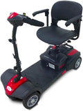 EV Rider MiniRider Lite 4-Wheel Mobility Scooter with Basket, 12Ah Battery, Swivel Seat - Weight Capacity 280Lbs. - RED