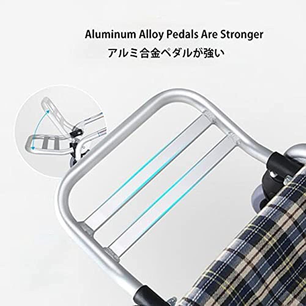 Folding Transport Chair with Footrests - Adult Wheelchair for Travel and Storage with 8-Inch Wheels, Foldable and Portable Disability Aid