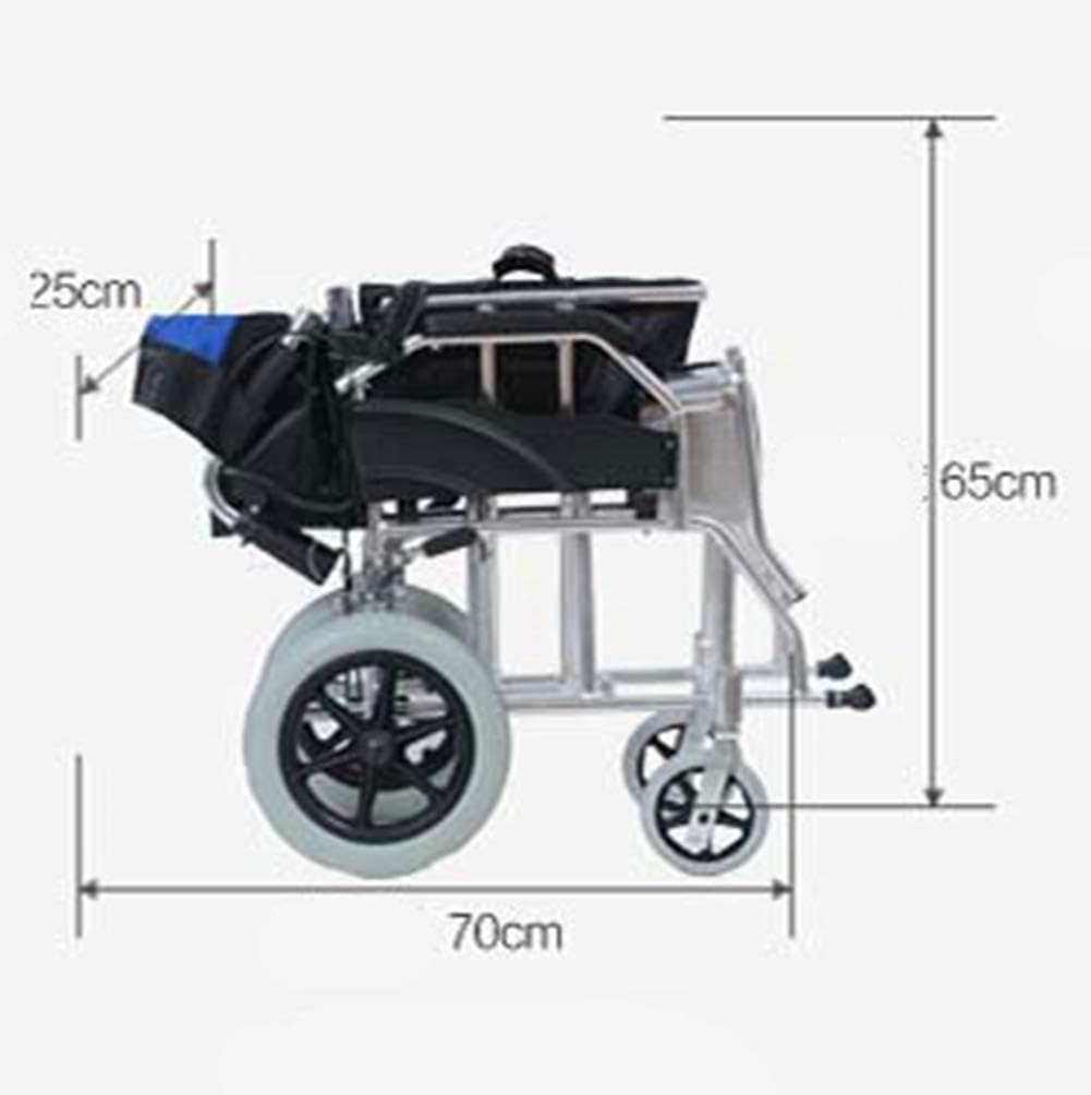 Wheelchair,Lightweight Folding Wheelchair Driving,Wheelchair Elderly Disabled Trolley,Portable Travel Ultralight Aluminum Alloy Scooter,Portable