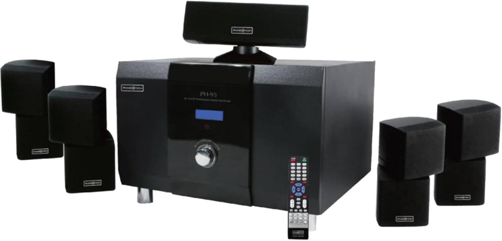 5.1 Channel Home Theater System with 10' Subwoofer, 500W Peak Power, Bluetooth 5.0, FM Radio, Remote Control - for Movies/Music/Karaoke (5 Speakers + RCA/USB)