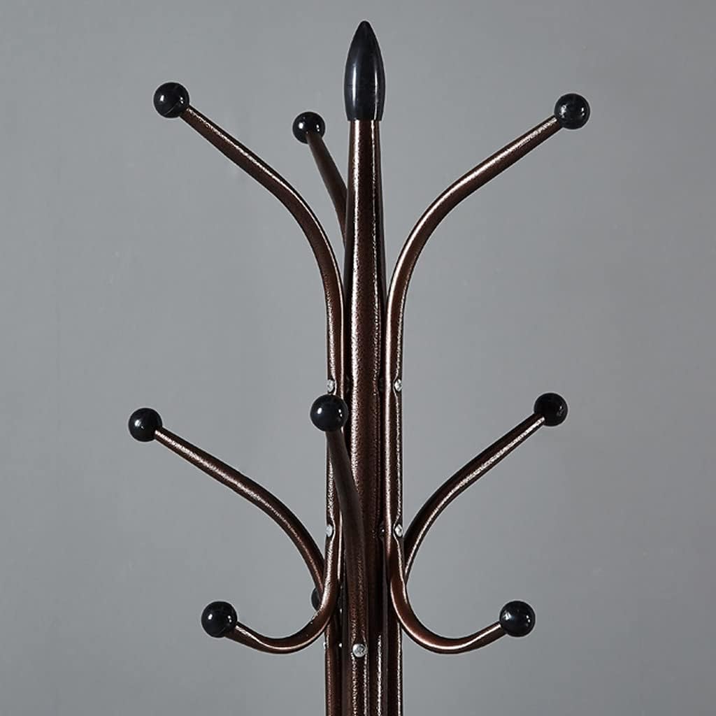 Modern Iron Coat Rack Stand for Hallway Living Room Bedroom Grey Floor Standing Shelf with Hanging Bag Hanger Corner Organizer for Jackets Hats Scarves Standing Coat Stand,Grey