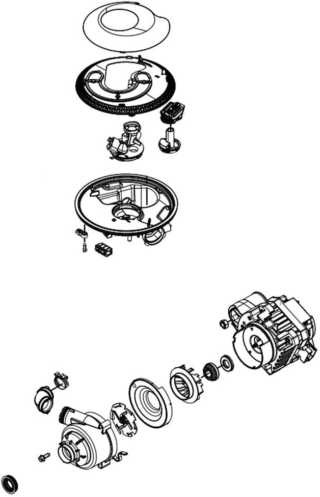 Whirlpool WPW10591570 Genuine OEM Dishwasher Pump and Motor Assembly Replacement Part - Replaces W10591570