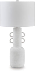 Signature Design by Ashley Perringhill Contemporary Metal Table Lamp with 3-Way Switch, White