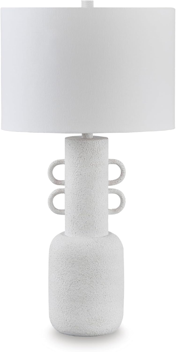 Signature Design by Ashley Perringhill Contemporary Metal Table Lamp with 3-Way Switch, White