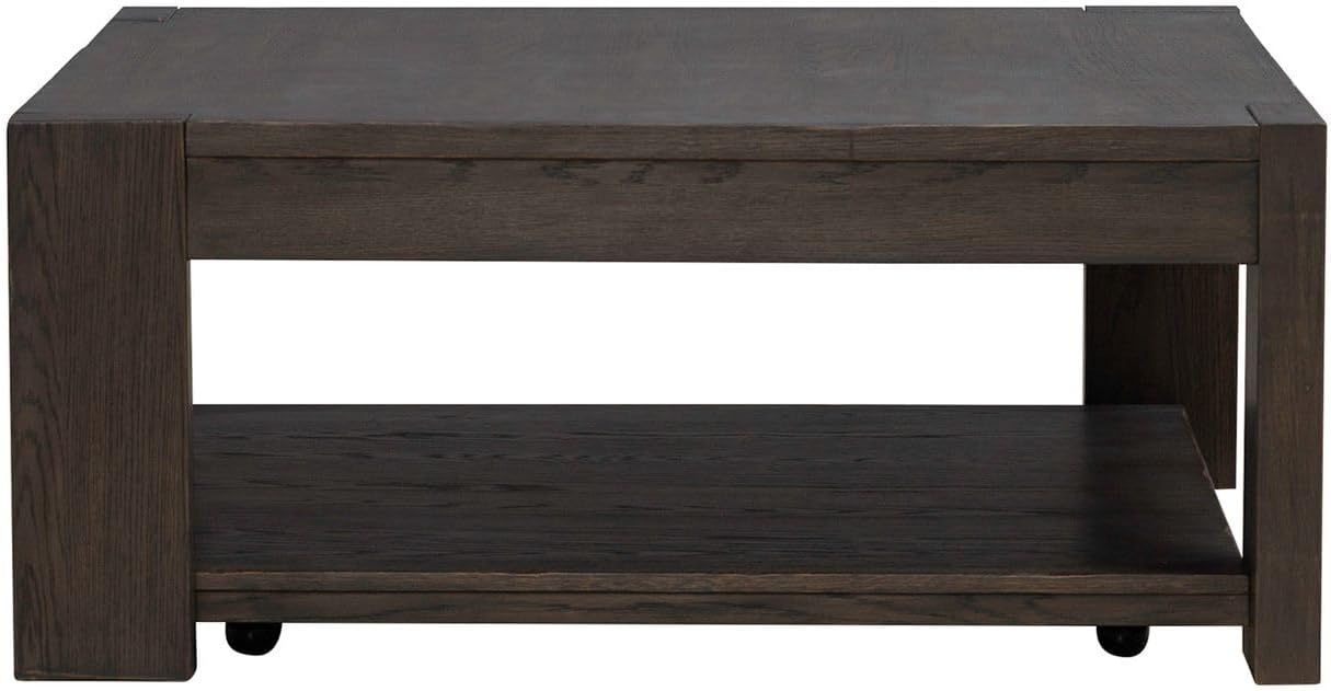Liberty Furniture Lennox Hill Living Room Oversized Square Cocktail Table - Bark
