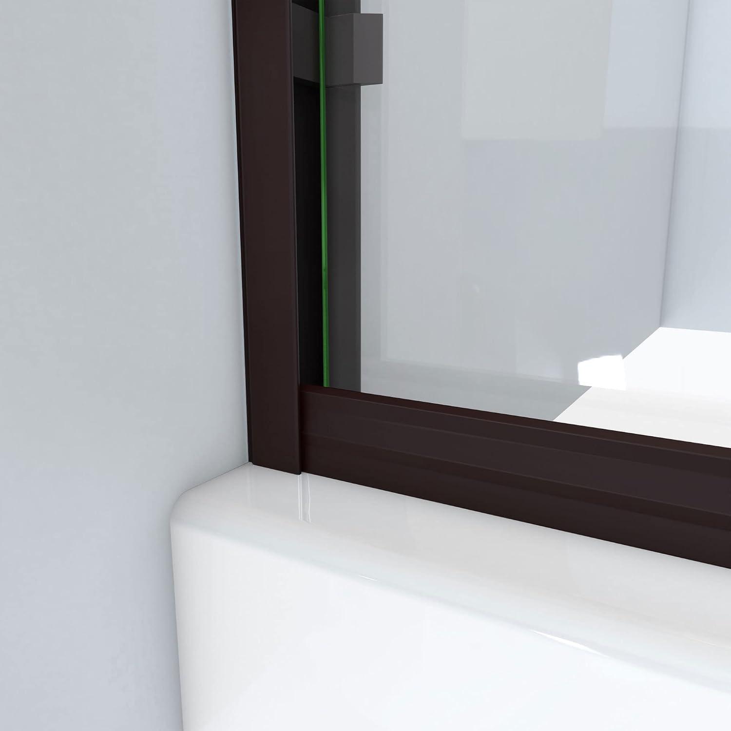 DreamLine Alliance Pro BGX 56-60 inch W x 70 3/8 inch H Semi-Frameless Bypass Shower Door in Oil Rubbed Bronze and Clear Glass