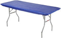 Kwik-Covers 6' x 30' Fitted Plastic Table Covers, 20-Pack, Royal Blue