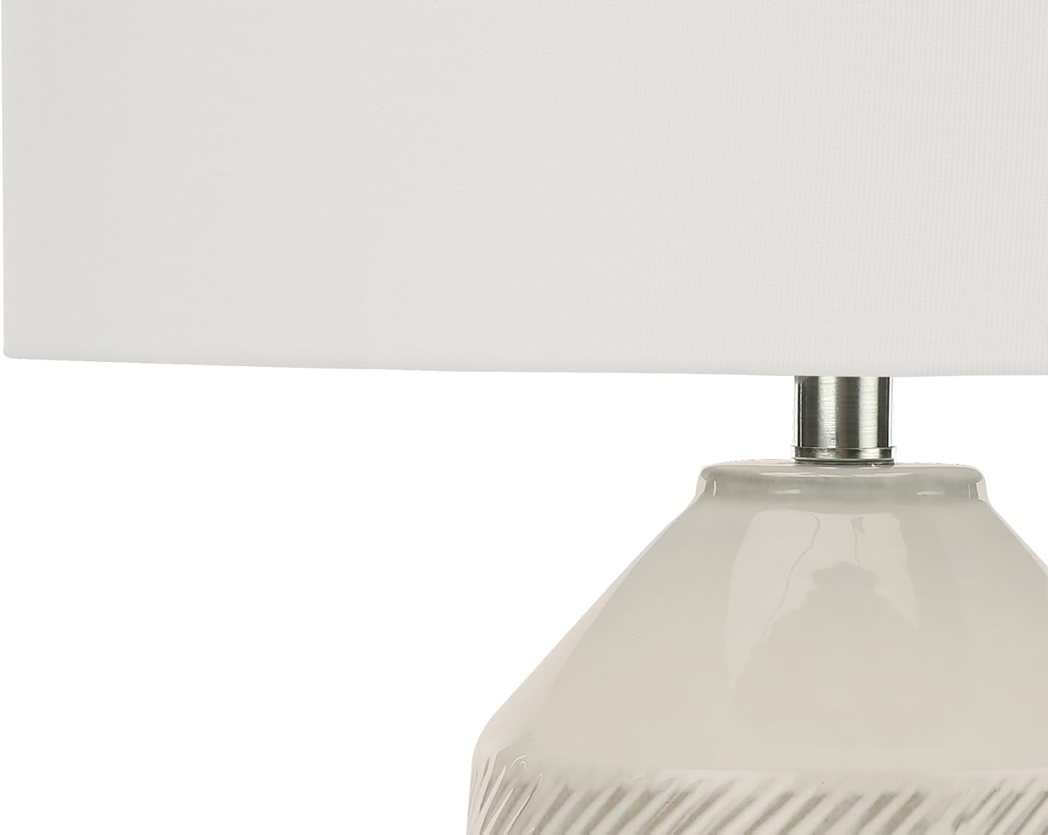 Monarch Specialties I 9613 LightingTable Lamp, Ivory/Cream Shade, Cream Ceramic, Contemporary