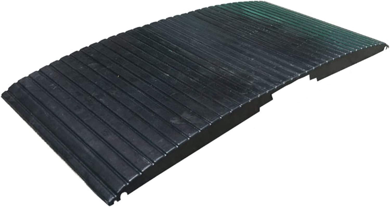 JYDQM Portable Driveway Ramp Non-Skid Rubber Threshold Wheelchairs Ramp, 1in / 2.1in High Channel, Entry Access Slope for Scooter Disability Chair(Size:38x82x3.8cm), YWCG2003647