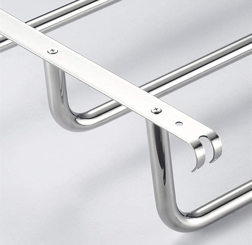 Towel Rack 304 Stainless Steel Towel Shelf Towel Rail Self Adhesive Wall Mounted Towel Bar 30/40/50-60/70/80Cm for Kitchen Bathroom-Double_Rod-50Cm,