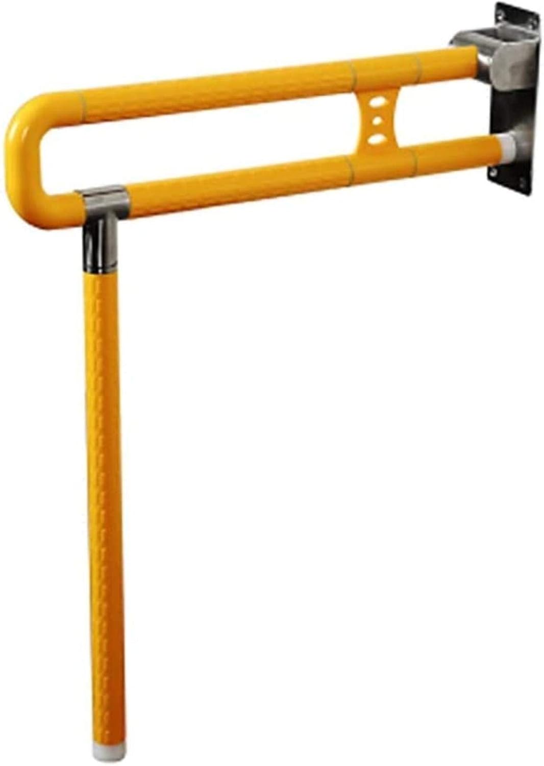 Bath Handle Towel Rail Safety Toilet Grab Bar Handicap Commode Support Foldable Non-slip Handrail Bathroom Hand Grips Disability Aid and Elderly Assistance ( Color : Yellow , Size : B60CM )
