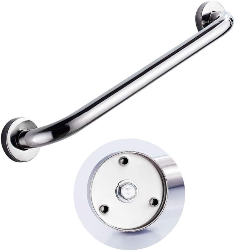 Bathroom Grab Rails Hand Rail Disability Aids Safety Grab Bar 16-Inch Shower Grab Bar, Safety Handrail, Polished Chrome Grab Bar (Silver 40Cm)
