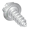 #14 x 3/4' Type AB Self-Tapping Screws/Serrated/Slotted/Hex Washer Head / 18-8 Stainless Steel/Serrations Under Head (Carton: 1,500 pcs)