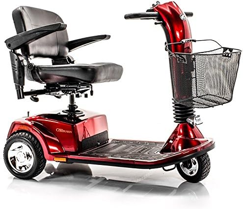 Golden Technologies Companion II 3 Wheel Full Size Electric Mobility Scooter GC-340 (RED)