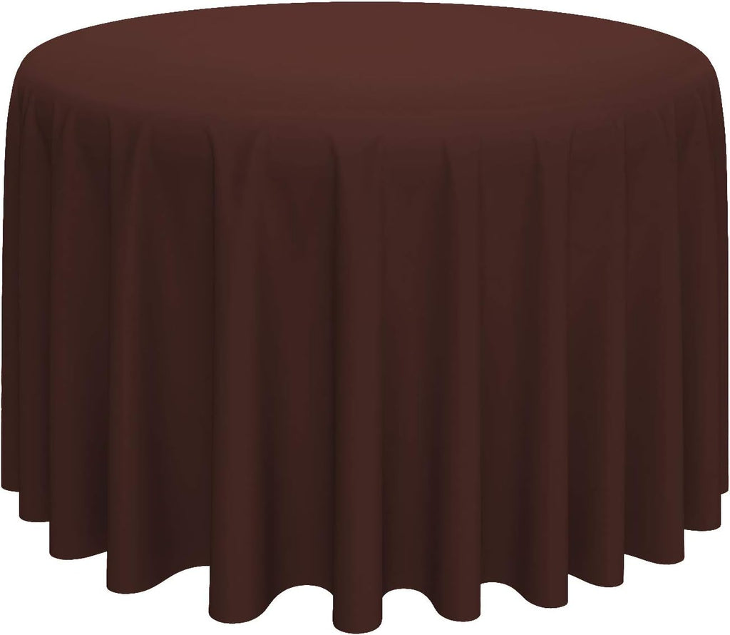 Lann's Linens - 10 Premium 108' Round Tablecloths for Wedding/Banquet/Restaurant - Polyester Fabric Table Cloth - Chocolate Brown