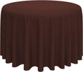Lann's Linens - 10 Premium 108' Round Tablecloths for Wedding/Banquet/Restaurant - Polyester Fabric Table Cloth - Chocolate Brown