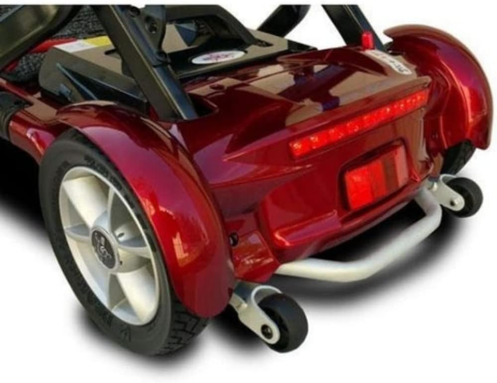 EV Rider Transport Folding Travel Electric Mobility Scooter Sealed Lead Acid Batteries (Without Armrests) Burgundy