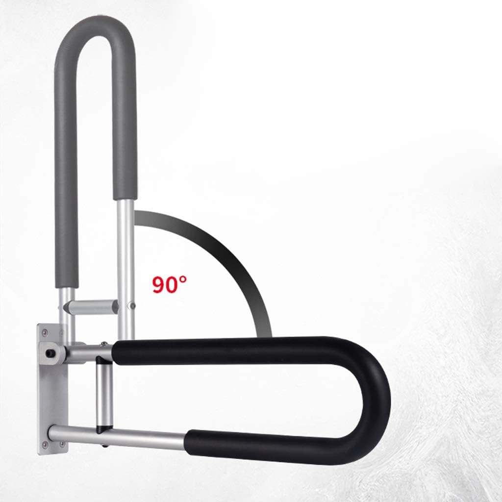 Grab Bars Handle Safety Support Hand Rails, Sturdy Shower Safety Grab Bar Flip-Up Screw-in Bathroom Grab Bar with Textured Grip Stainless Suitable for Disability Aid and Seniors