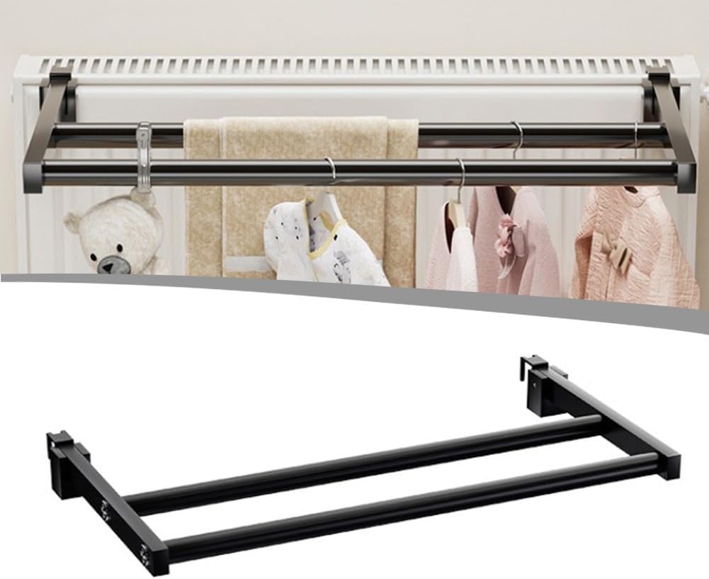 Floor-Standing Solid Wood Rotating Coat Rack，Brushed Stainless Steel 30cm Wall-Mounted Towel Rail Holder - Stylish Towel Bar for Bathroom & Kitchen, Durable Cloth Hanger, Space-Saving Design