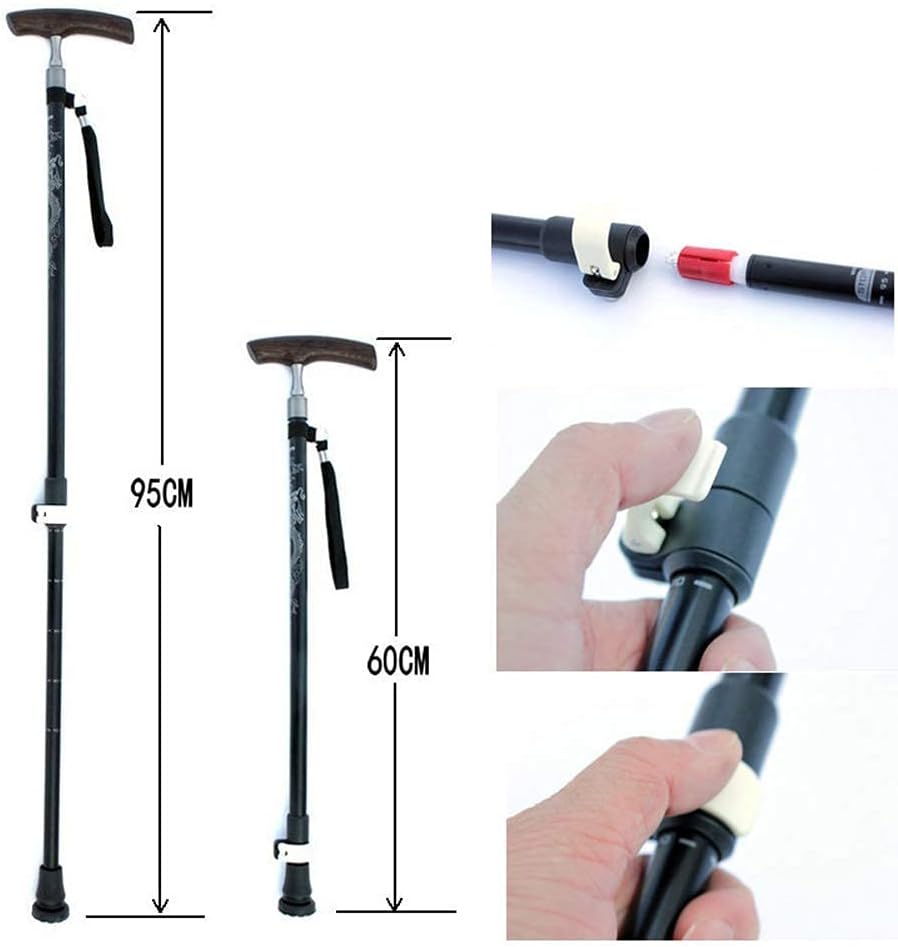 ZAPION Walking Stick Walkers for Seniors Rollator Walker, Walking - Adjustable Walking Stick - Crutches - Lightweight Aluminum Offset with Handle and Wrist Strap - Ideal Daily Living Aid for Limite
