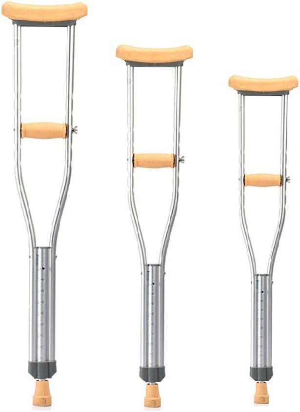 Crutches for Adults Underarm Handicapped Crutches/Canes for Disabled Persons with Free Retractable Aluminum s Adjustable Range 90-150 Cm Great for Travel or Work