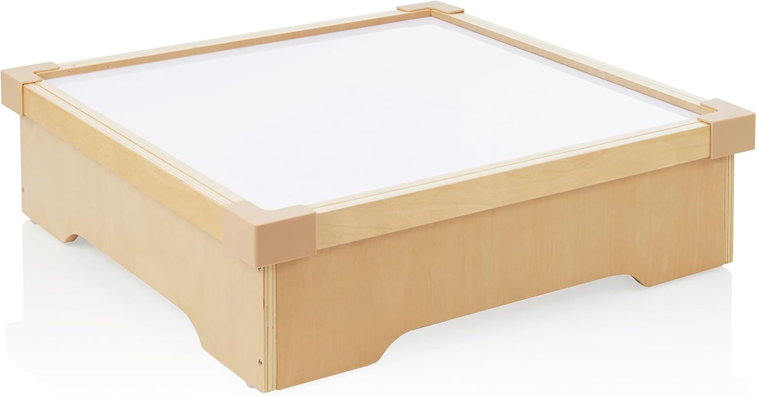 Guidecraft LED Tabletop Lightbox: Activity Light Table for Preschool, Classroom and Kids Playroom | Sensory Learning | Educational Play