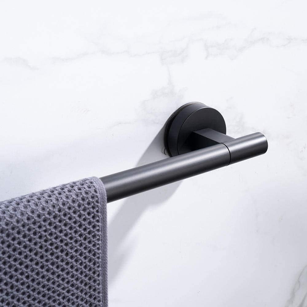 Towel Bars Stainless Steel Electroplating Non-Perforated Suction Cup Installation Single Rod Simple Towel Rack-C2 Wall Mounted Bathroom Towel Holder Hotel Rail Shelf Storage Holder 1PCS (Color : C2