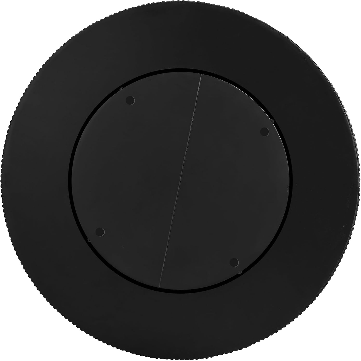 SOFTSEA Round Coffee Table for Living Room, Modern Drum Center Table, Fluted Side Table with Sturdy Base for Bedroom, Office, Apartment, 35.4'L x 35.4'W x 16.7'H, Black