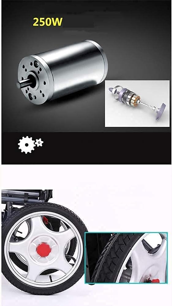 Electric Wheelchair Foldable Lightweight Heavy-Duty Lithium Battery Powered Electric Wheelchair Mobility Scooter for The Elderly with Disabilities