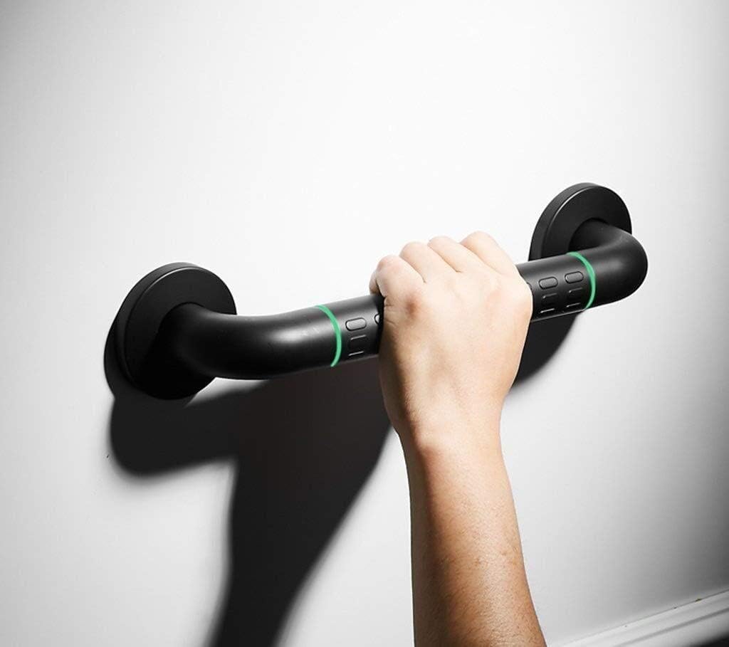 Bathroom Grab Rails Hand Rail Disability Aids Bathroom Grab Handrail Toilet Grab Rail Handrail Bathtub Grab Bar Shower Handle Safety (Black 38C