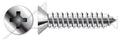 (2000 pcs) 1/4'-14 X 3/4', Self-Tapping Sheet Metal Screws, Type AB, Flat Phillips Drive, Stainless Steel