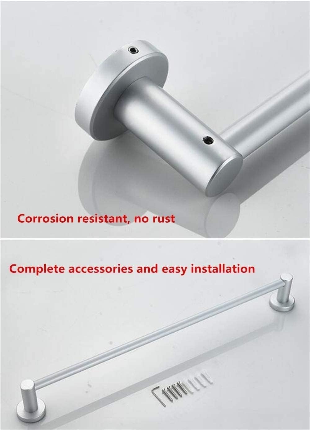 Towel Rack Towel Rail Single Pole Towel Rail Self Adhesive Wall-Mounted Towel Bar Towel Rack for Bathroom Kiten Office Towel Bar Towel Holder/a/60Cm