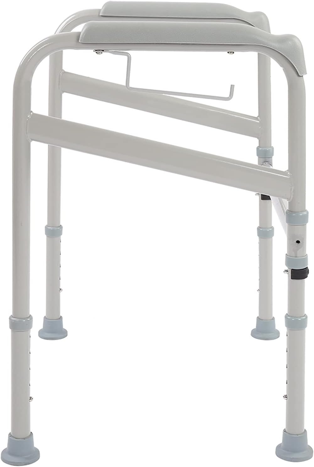 Adjustable Safety Toilet Grab Bar for Handicap Support - Non-Slip Textured Armrests, Durable Steel Bracket, Waterfall Design - Bathroom Aid for Disability Assistance