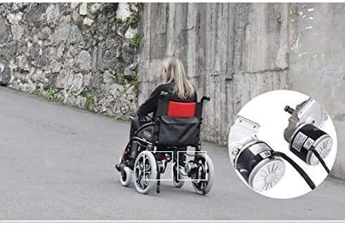 Seniors Elderly Scooter Four Electric wheelchairs Intelligent Lightweight Foldable GPS, Suitable for The Elderly Travel, red, 96X67CM