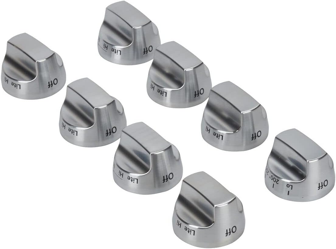 Whirlpool W10231704 Genuine OEM Knob Kit For Cooktops, Stainless Steel – Replaces 1548258, AH2355484, EA2355484, PS2355484, W10834226