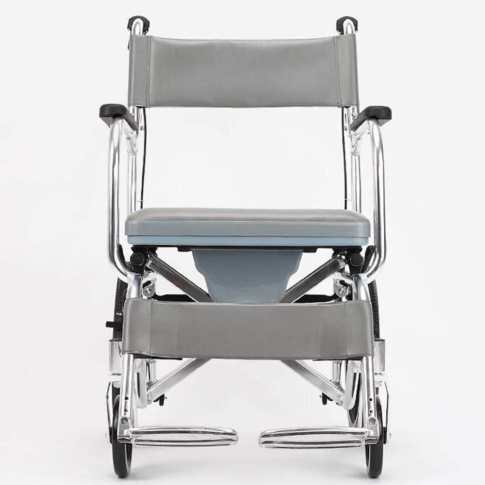 Wheelchair Manual, with Toilet Multifunction Fold Light Take A Bath Waterproof Old Man Hand Scooter,Portable
