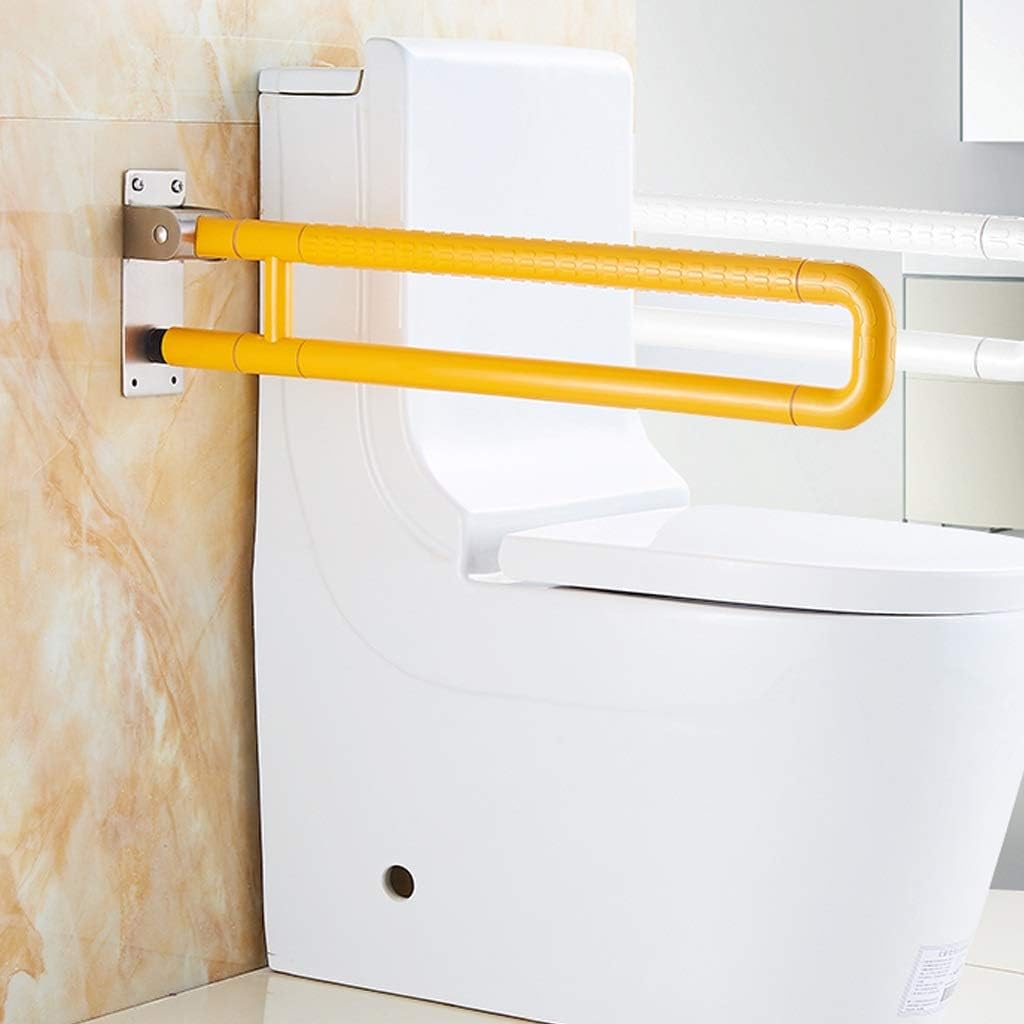 Grab Bars Handle Safety Support Hand Rails, Concealed Screw Safety Grab Bar Flip-Up Screw-in Bathroom Grab Bar with Textured Grip Stainless Suitable for Disability Aid and Seniors