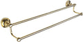 Stainless Steel Double Towel Rail for Bathroom Wall-Mounted Silver & Gold Towel Rack & Stylish Available in 3 Sizes - Perfect for Home Decor