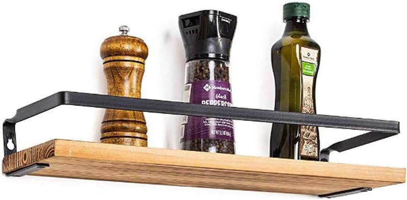 VIDI Floating Shelf Wall Mounted, Rustic Wood for Bathroom Kitchen, Decor Storage Towel Bar