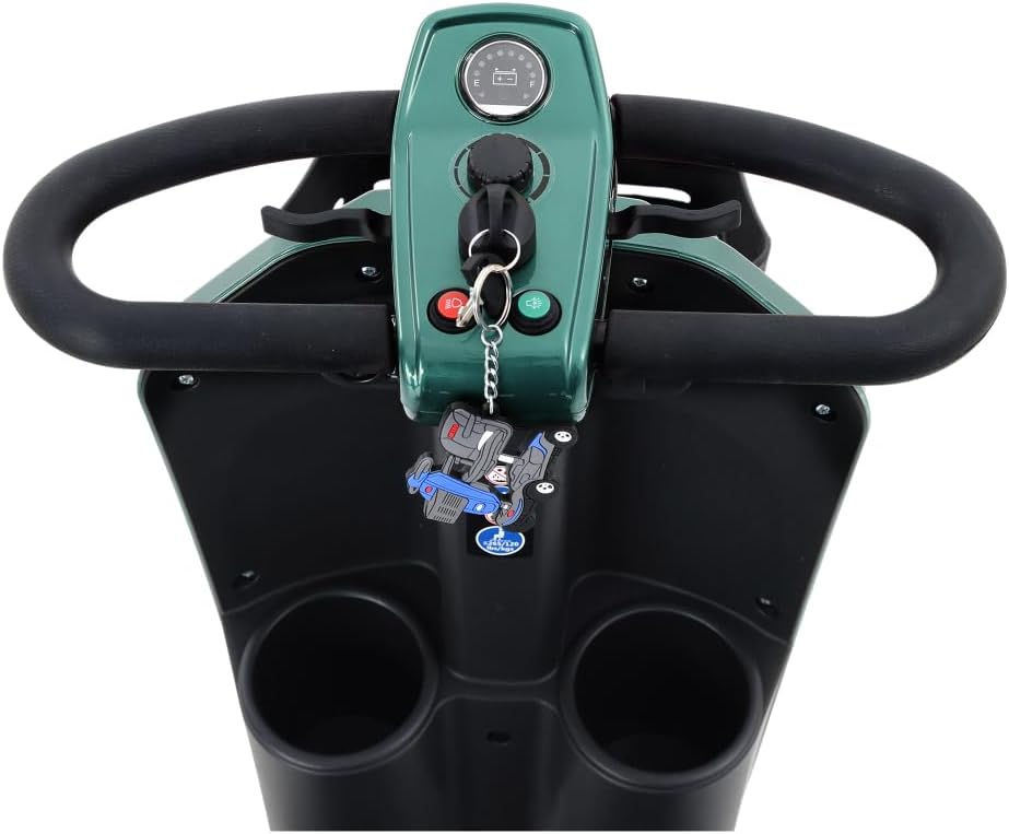 MAX Plus Emerald Outdoor Mobility Scooter - 16 Miles Range, Foldable Design, Anti-Tip Safety System, USB Charger & Cup Holder, 2 * 20AH Battery (300W Motor, 136kg Capacity) (Emerald + Metal)